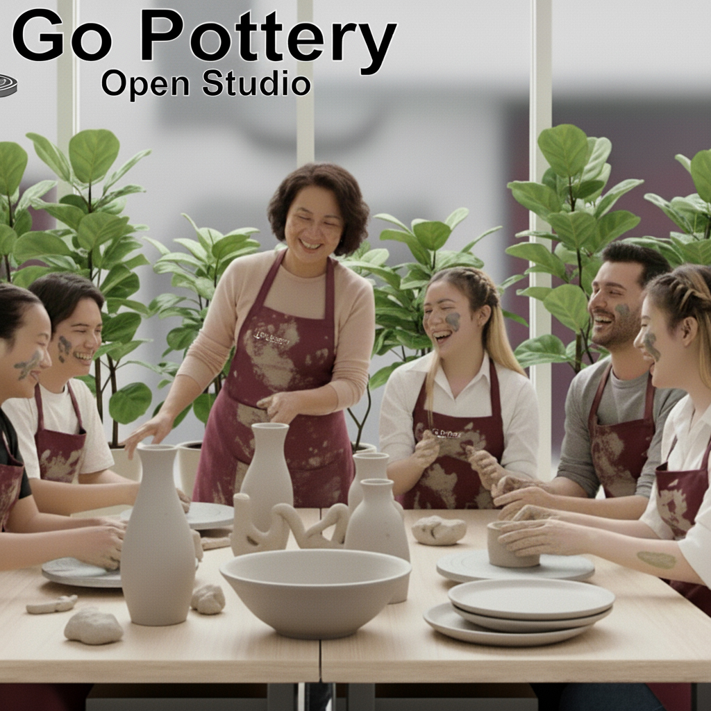 Go Pottery Potter Wheel group lessons